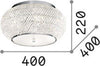Plafoniera-Contemporanea-Pasha'-Metallo-Cristallo-Oro-6-Luci-E14