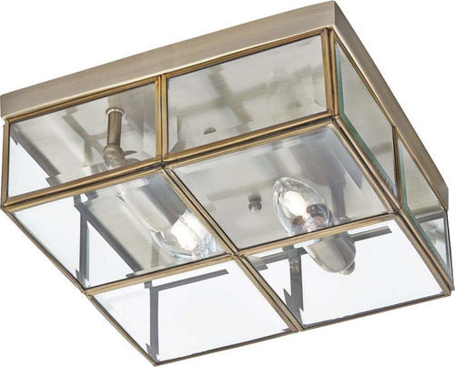 Plafoniera-Contemporanea-Pisa-Acciaio-Ottone-Vetro-2-Luci-E14