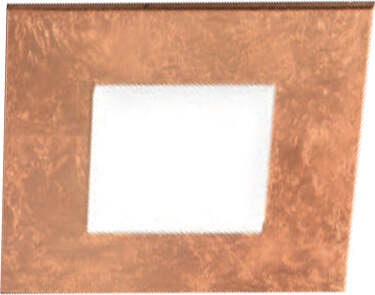 Plafoniera-Contemporanea-Pixel-Metallo-Foglia-Rame-Led-40W-Quadrata
