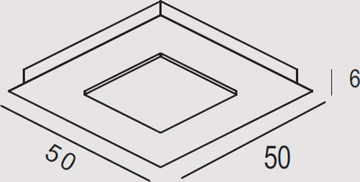 Plafoniera-Contemporanea-Pixel-Metallo-Foglia-Rame-Led-40W-Quadrata