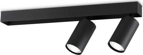 Plafoniera-Contemporanea-Profilo-Metallo-Nero-2-Luci-Gu10-28W-3000K-Ip20