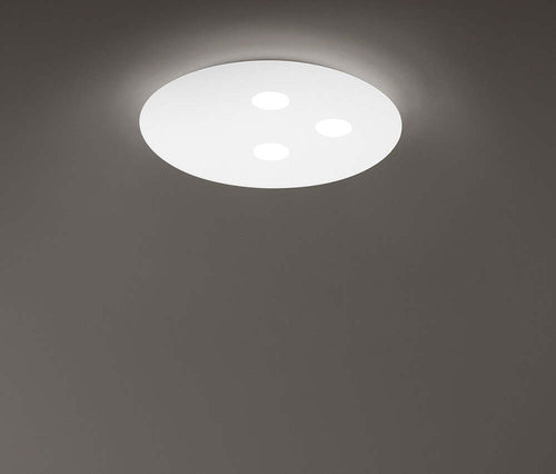 Plafoniera-Contemporanea-Random-Alluminio-Bianco-Led-Integrato-27W