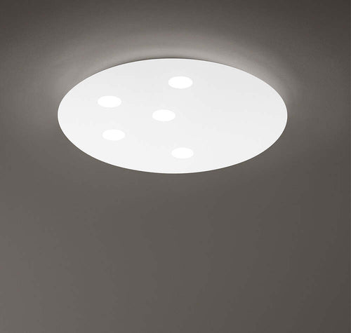 Plafoniera-Contemporanea-Random-Alluminio-Bianco-Led-Integrato-45W