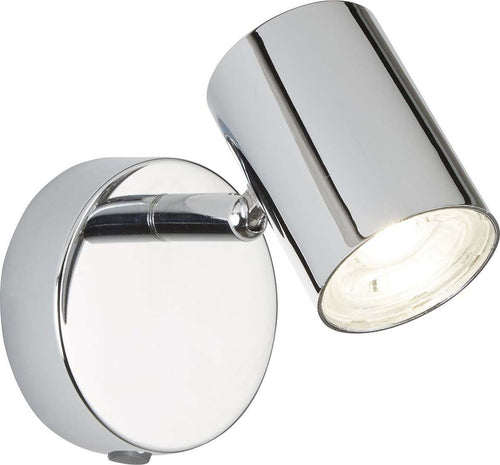 Plafoniera-Contemporanea-Rollo-Acciaio-Cromo-Vetro-Trasparente-Led-4,3W-3000K