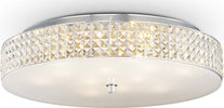 Plafoniera-Contemporanea-Roma-Metallo-Cristallo-Cromo-12-Luci-3W-3000K