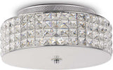 Plafoniera-Contemporanea-Roma-Metallo-Cristallo-Cromo-4-Luci-3W-3000K-Luce-Calda