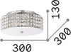 Plafoniera-Contemporanea-Roma-Metallo-Cristallo-Cromo-4-Luci-3W-3000K-Luce-Calda