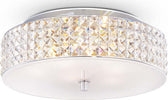 Plafoniera-Contemporanea-Roma-Metallo-Cristallo-Cromo-6-Luci-3W-3000K-Luce-Calda
