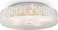 Plafoniera-Contemporanea-Roma-Metallo-Cristallo-Cromo-9-Luci-3W-3000K-Luce-Calda