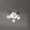 Plafoniera-Contemporanea-Rubik-Metallo-Cromo-Diffusore-Cristallo-4-Luci-G9