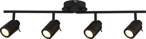 Plafoniera-Contemporanea-Sansone-Acciaio-Nero-Policarbonato-4-Luci-Gu10