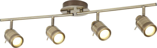 Plafoniera-Contemporanea-Sansone-Acciaio-Ottone-Vetro-4-Luci-Gu10