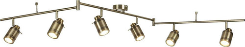 Plafoniera-Contemporanea-Sansone-Acciaio-Ottone-Vetro-6-Luci-Gu10