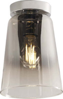 Plafoniera-Contemporanea-Shaded-Metallo-E-Vetro-Cromo-1-Luce-E27