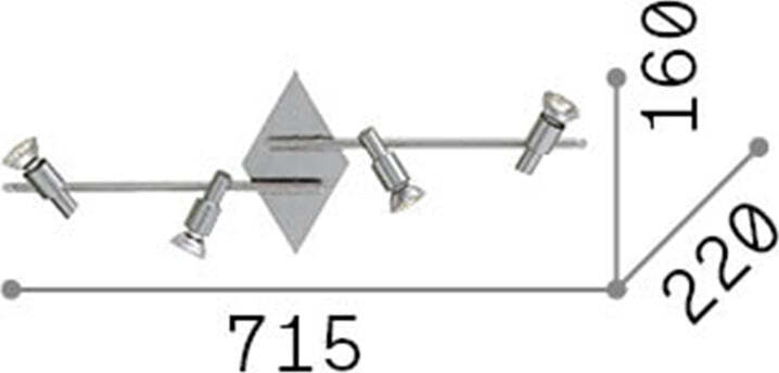 Plafoniera-Contemporanea-Slem-Metallo-Cromo-4-Luci-Gu10-10W-3000K-Luce-Calda