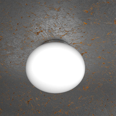 Plafoniera-Contemporanea-Soft-Metallo-Cromo-Vetro-Acidato-Opaco-1-Luce-E27-28Cm