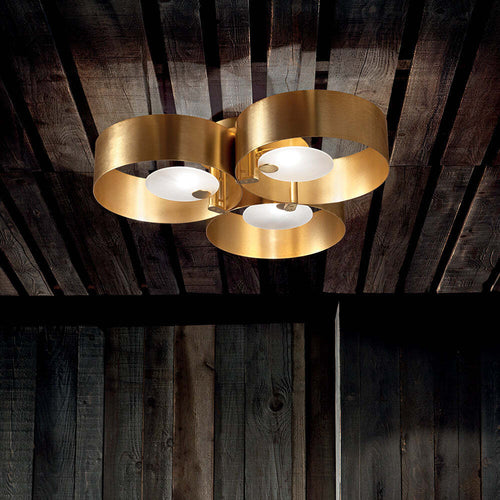 Plafoniera-Contemporanea-Sound-Metallo-Oro-Vetro-3-Luci