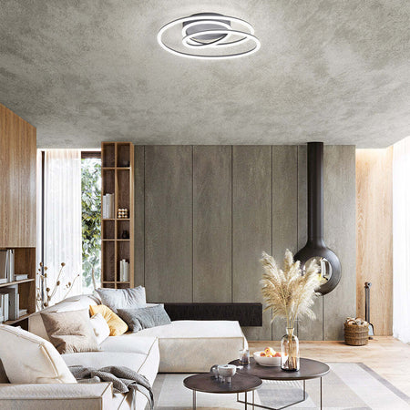 Plafoniera-Contemporanea-Spira-Alluminio-Grigio-Led-Integrato-68W