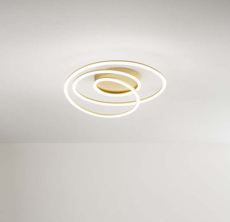 Plafoniera-Contemporanea-Spira-Alluminio-Oro-Led-Integrato-68W