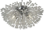 Plafoniera-Contemporanea-Sprazzo-Sole-Acciaio-Cromo-Vetro-Trasparente-4-Luci-G9
