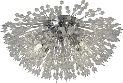 Plafoniera-Contemporanea-Sprazzo-Sole-Acciaio-Cromo-Vetro-Trasparente-4-Luci-G9