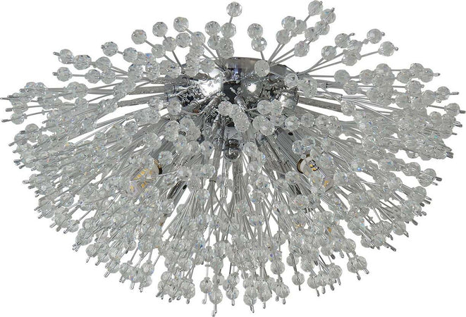 Plafoniera-Contemporanea-Sprazzo-Sole-Acciaio-Cromo-Vetro-Trasparente-4-Luci-G9