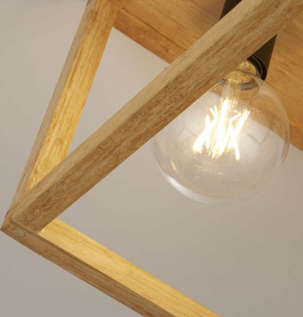 Plafoniera-Contemporanea-Square-Legno-Marrone-Nero-4-Luci-E27