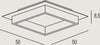 Plafoniera-Contemporanea-Square-Metallo-Foglia-Rame-Led-40W