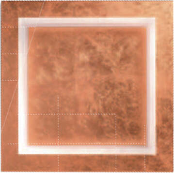Plafoniera-Contemporanea-Square-Metallo-Foglia-Rame-Led-48W