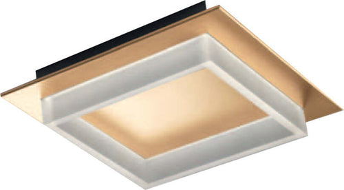 Plafoniera-Contemporanea-Square-Metallo-Oro-Opaco-Led-40W