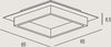 Plafoniera-Contemporanea-Square-Metallo-Ruggine-Led-48W