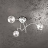Plafoniera-Contemporanea-Super-Ball-Metallo-Cromo-Vetro-Pirex-3-Luci-G9