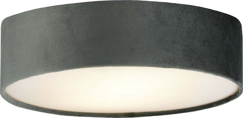 Plafoniera-Contemporanea-Tamburo-Acciaio-Grigio-Tessuto-Bianco-2-Luci-E27