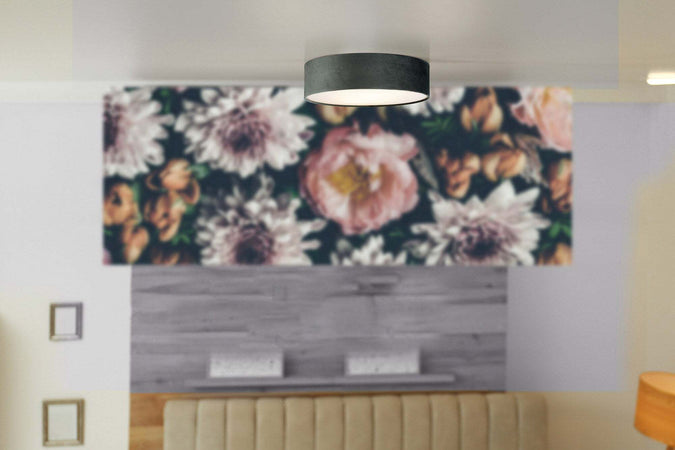 Plafoniera-Contemporanea-Tamburo-Acciaio-Grigio-Tessuto-Bianco-2-Luci-E27