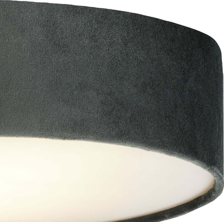 Plafoniera-Contemporanea-Tamburo-Acciaio-Grigio-Tessuto-Bianco-3-Luci-E27
