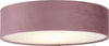 Plafoniera-Contemporanea-Tamburo-Acciaio-Rosa-Tessuto-Bianco-2-Luci-E27