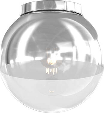 Plafoniera-Contemporanea-Target-Metallo-Cromo-Vetro-Cromo-E-Trasp-1-Luce-E14