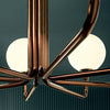 Plafoniera-Contemporanea-Tee-Metallo-Rame-Vetro-8-Luci