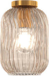 Plafoniera-Contemporanea-Tender-Metallo-Ottone-Satinato-Vetro-Ambra-1-Luce-E27