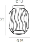 Plafoniera-Contemporanea-Tender-Metallo-Ottone-Satinato-Vetro-Ambra-1-Luce-E27