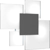 Plafoniera-Contemporanea-Upgrade-Met.-Grigio-Antracite-E-Vetro-4-Luci-E27-46Cm