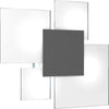 Plafoniera-Contemporanea-Upgrade-Met.-Grigio-Antracite-E-Vetro-4-Luci-E27-46Cm