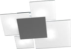 Plafoniera-Contemporanea-Upgrade-Met.-Grigio-Antracite-E-Vetro-4-Luci-E27-71Cm