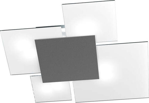 Plafoniera-Contemporanea-Upgrade-Met.-Grigio-Antracite-E-Vetro-4-Luci-E27-71Cm