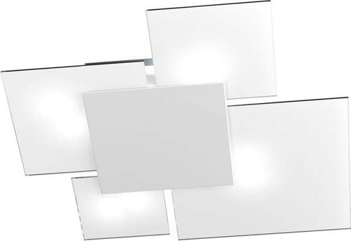 Plafoniera-Contemporanea-Upgrade-Metallo-Bianco-E-Vetro-4-Luci-E27-71Cm