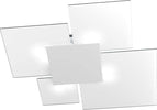 Plafoniera-Contemporanea-Upgrade-Metallo-Bianco-E-Vetro-4-Luci-E27-91Cm