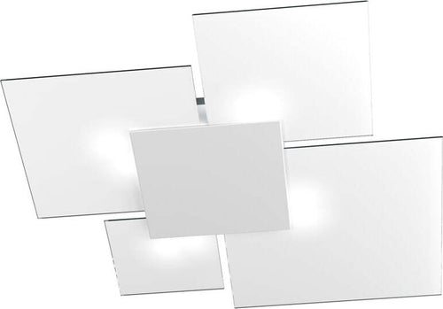 Plafoniera-Contemporanea-Upgrade-Metallo-Bianco-E-Vetro-4-Luci-E27-91Cm