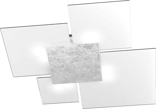 Plafoniera-Contemporanea-Upgrade-Metallo-Foglia-Argento-E-Vetro-4-Luci-E27-91Cm