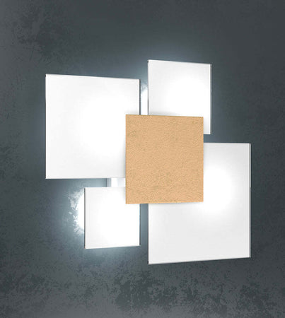 Plafoniera-Contemporanea-Upgrade-Metallo-Foglia-Oro-E-Vetro-4-Luci-E27-46Cm