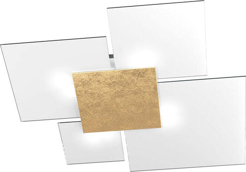 Plafoniera-Contemporanea-Upgrade-Metallo-Foglia-Oro-E-Vetro-4-Luci-E27-91Cm